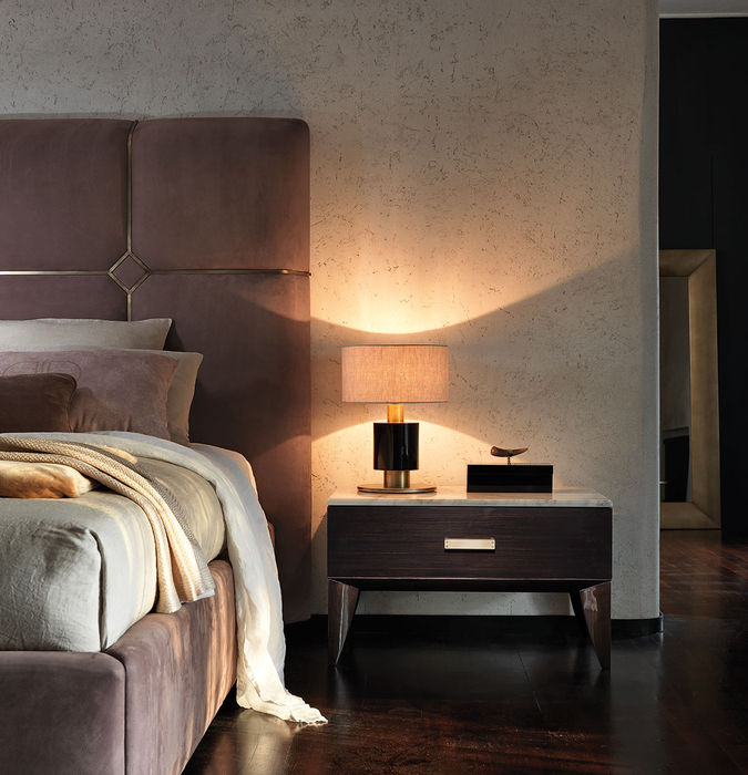 notte-2 FLORENCE BED & DANTE NIGHTSTAND & RINDO NIGHT LAMP